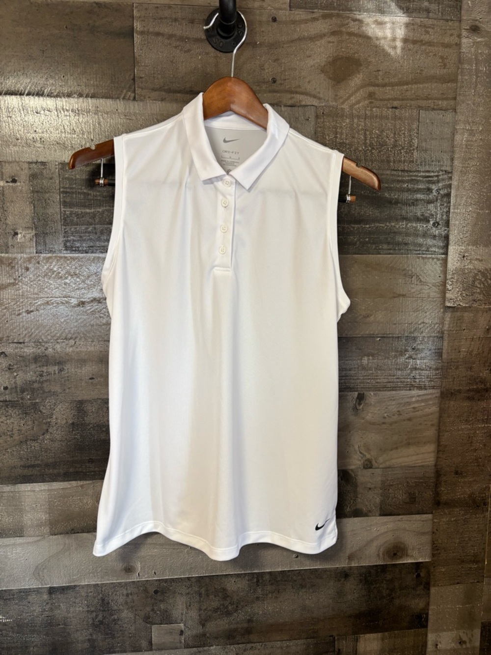 Nike Women's Sleeveless White Polo Tank Top